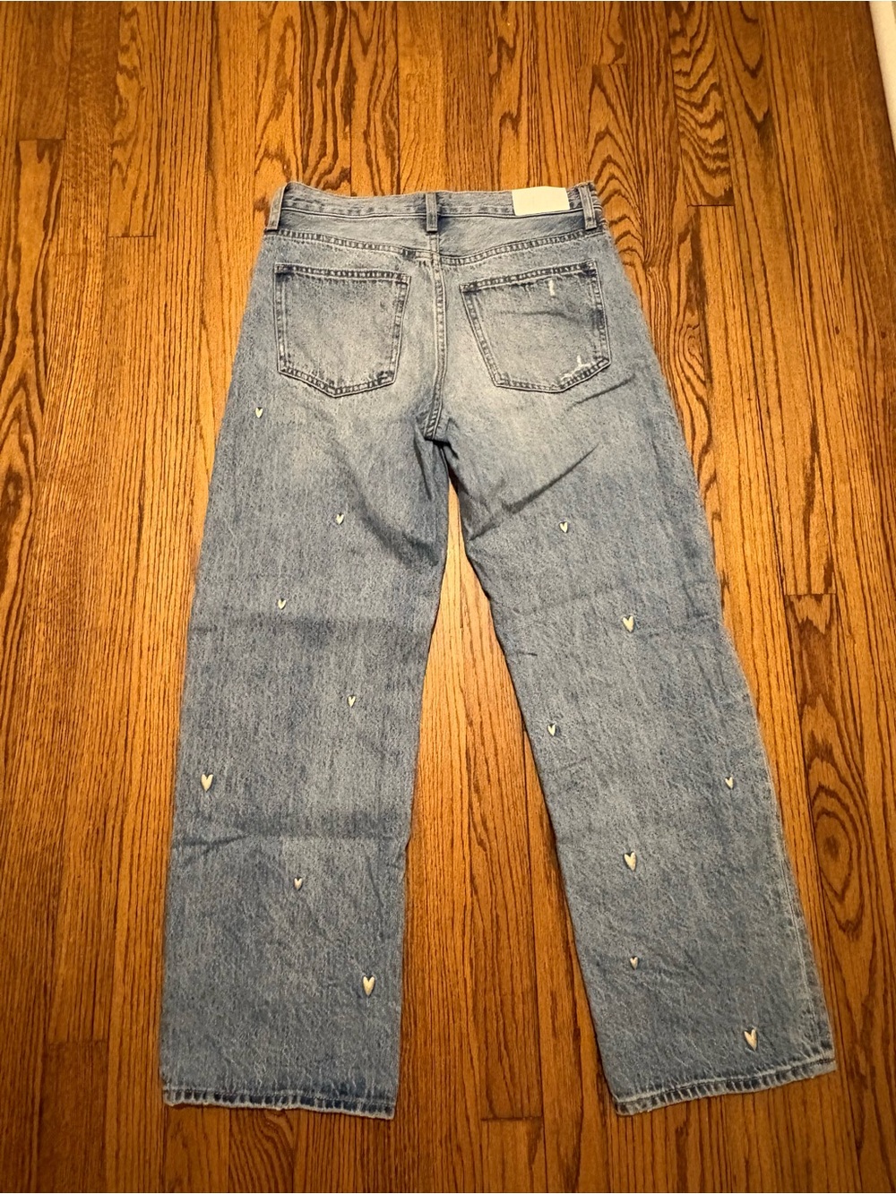 pistola Light Blue Straight-Leg Jeans with Heart Details - Picture 3 of 4